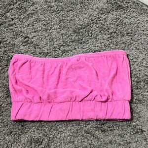 Forever 21 terry cloth cropped bandeau top size Medium